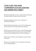 CLR110 CLARITY DATA MODEL COMPREHENSIVE EXAM 2026 QUESTIONS AND ANSWERS 100&percnt; CORRECT