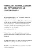 CLR110 CLARITY DATA MODEL EXAM SCRIPT 2026 TEST PAPER QUESTIONS AND SOLUTIONS GRADED A&plus;