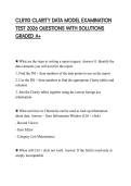 CLR110 CLARITY DATA MODEL EXAMINATION TEST 2026 QUESTIONS WITH SOLUTIONS GRADED A&plus;