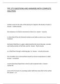 TPC 275 QUESTIONS AND ANSWERS WITH COMPLETE SOLUTION