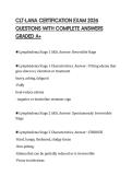CLT-LANA CERTIFICATION EXAM 2026 QUESTIONS WITH COMPLETE ANSWERS GRADED A&plus;