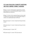 CLT-LANA EXAM 2026 COMPLETE QUESTIONS AND 100&percnt; VERIFIED CORRECT ANSWERS