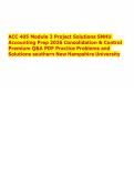 ACC 405 Module 3 Project Solutions SNHU Accounting Prep 2026 Consolidation & Control Premium Q&A PDF Practice Problems and Solutions southern New Hampshire University&period;pdf