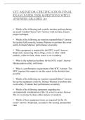 CFT MONITOR CERTIFICATIONFINALEXAM PAPER 2026 QUESTIONSWITHANSWERS GRADEDA&plus;