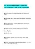 CLT MATH COMPREHENSIVE EXAM 2026 QUESTIONS WITH SOLUTIONS GRADED A&plus;