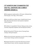 CFT MONITOR USMC EXAMINATION TEST 2026 FULL QUESTIONS AND CORRECT ANSWERS GRADED A&plus;
