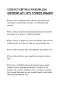 CGDR DCF CERTIFICATION EXAM 2026 QUESTIONS WITH 100&percnt; CORRECT ANSWERS