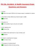 NJ PA Life&comma; Accident&comma; & Health Insurance Exam Actual 2026 Questions and Verified Answers &lpar;Newest 2026 &sol; 2027 Updated&rpar; A&plus; Grade Complete Verified by Experts