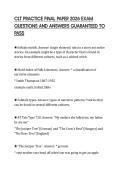 CLT PRACTICE FINAL PAPER 2026 EXAM QUESTIONS AND ANSWERS GUARANTEED TO PASS