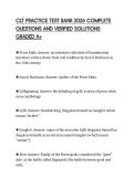 CLT PRACTICE TEST BANK 2026 COMPLETE QUESTIONS AND VERIFIED SOLUTIONS GRADED A&plus;