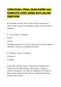 CGFM EXAM 3 FINAL EXAM PAPER 2026 COMPLETE STUDY GUIDE WITH SOLVED QUESTIONS