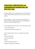 CGFM EXAM 3 PREPARATION 2026 COMPREHENSIVE EXAMINATION TEST WITH FULL Q&A