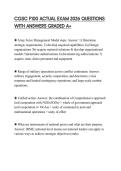 CGSC F100 ACTUAL EXAM 2026 QUESTIONS WITH ANSWERS GRADED A&plus;