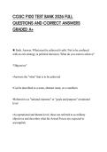 CGSC F100 TEST BANK 2026 FULL QUESTIONS AND CORRECT ANSWERS GRADED A&plus;