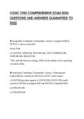 CGSC X100 COMPREHENSIVE EXAM 2026 QUESTIONS AND ANSWERS GUARANTEED TO PASS