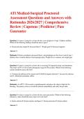 ATI Medical-Surgical Proctored Assessment Questions and Answers with Rationales 2026&sol;2027 &vert; Comprehensive Review &vert; Capstone &vert; Predictor &vert; Pass Guarantee