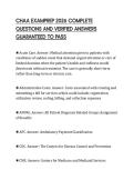 CHAA EXAMPREP 2026 COMPLETE QUESTIONS AND VERIFIED ANSWERS GUARANTEED TO PASS