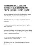 CHAMBERLAIN HESI A2 ANATOMY & PHYSIOLOGY EXAM QUESTIONS WITH VERIFIED ANSWERS COMPLETE SOLUTION
