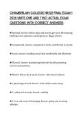 CHAMBERLAIN COLLEGE NR222 FINAL EXAM 1 2026 UNITS ONE AND TWO ACTUAL EXAM QUESTIONS WITH CORRECT ANSWERS