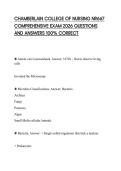 CHAMBERLAIN COLLEGE OF NURSING NR667 COMPREHENSIVE EXAM 2026 QUESTIONS AND ANSWERS 100&percnt; CORRECT