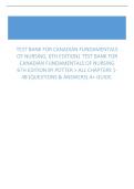 Test Bank for Canadian Fundamentals of Nursing&comma; 6th Edition &mdash; All Chapters