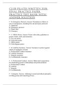 CLUB PILATES WRITTEN2026FINAL PRACTICE PAPERPRACTICE TESTBANKWITHANSWER SOLUTION