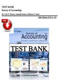 Test Bank &ndash; Survey of Accounting 10th Edition &vert; Carl S&period; Warren &vert; ISBN&colon;9780357900291&vert; Chapters 1&ndash;14 &vert; Latest Edition