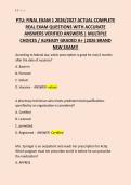 PTU&colon; FINAL EXAM 1 2026&sol;2027 ACTUAL COMPLETE  REAL EXAM QUESTIONS WITH ACCURATE  ANSWERS VERIFIED ANSWERS &vert; MULTIPLE  CHOICES &sol; ALREADY GRADED A&plus; &vert;2026 BRAND  NEW EXAM&excl;&excl;