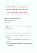 NSG3480 &sol; NSG 3480 Exam 1&colon;  Nursing Practice -  Community Health &lpar;2026 Update&rpar; &vert; Questions &  Answers with Rationale &vert; Grade A&vert; - Galen