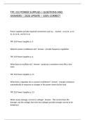 TPC 252 POWER SUPPLIES &vert; QUESTIONS AND ANSWERS &vert; 2026 UPDATE &vert; 100&percnt; CORRECT