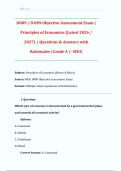 D089 &sol; D 089 Objective Assessment Exam &vert;  Principles of Economics &lpar;Latest 2026 &sol;  2027&rpar;  &vert; Questions & Answers with  Rationales &vert; Grade A &vert; - WGU 