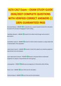 ALTA CALT Exam &ndash; EXAM STUDY GUIDE 2026&sol;2027 COMPLETE QUESTIONS WITH VERIFIED CORRECT ANSWERS &vert;&vert; 100&percnt; GUARANTEED PASS <NEWEST VERSION>