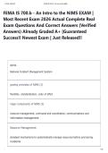 FEMA IS 700&period;b - An Intro to the NIMS EXAM &vert;  Most Recent Exam 2026 Actual Complete Real  Exam Questions And Correct Answers &lpar;Verified  Answers&rpar; Already Graded A&plus; &vert;Guaranteed  Success&excl;&excl; Newest Exam &vert; Just Released&excl;&excl; 