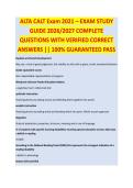 ALTA CALT Exam 2026&ndash; EXAM STUDY GUIDE 2026&sol;2027 COMPLETE QUESTIONS WITH VERIFIED CORRECT ANSWERS &vert;&vert; 100&percnt; GUARANTEED PASS <NEWEST VERSION>