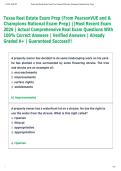 Texas Real Estate Exam Prep &lpar;From PearsonVUE and &  Champions National Exam Prep&rpar; &vert;&lpar;Most Recent Exam  2026 &vert; Actual Comprehensive Real Exam Questions With  100&percnt; Correct Answers &vert; Verified Answers &vert; Already  Graded A&plus; &vert; Guaranteed Success&excl;&excl;&excl; 