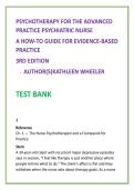 Psychotherapy Psychiatric Nurse Test Bank 2026 &vert; Wheeler Psychotherapy Study Guide