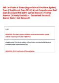 S95 Certificate of fitness &lpar;Supervisi&oacute;n of Fire Alarm System&rpar;  Exam &vert; Most Recent Exam 2026 &vert; Actual Comprehensive Real  Exam Questions With 100&percnt; Correct Answers &vert; Verified  Answers &vert; Already Graded A&plus; &vert; Guaranteed Success&excl;&excl; &vert;  Newest Exam &vert; Just Released