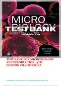 TEST BANK FOR MICROBIOLOGY AN INTRODUCTION 13TH EDITION CH&period;2 TORTORA