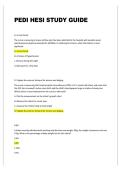 Pedi HESI Study Guide &vert; Pediatric Nursing Review & Practice &vert; Comprehensive Test Bank &vert; Exam-Ready Verified Answers