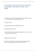 TPC ELECTRICAL SAFETY & PROTECTION &vert; QUESTIONS AND ANSWERS &vert; 2026 UPDATE &vert; SOLVED &vert; 100&percnt; CORRET