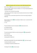 HSPM Exam 4 Questions with Correct Answers&vert; Latest Update