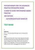 Psychotherapy Psychiatric Nurse Nursing Test Bank 2026 &vert; Wheeler Psychotherapy Study Guide