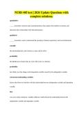 NURS 405 test &vert; 2026 Update Questions with complete solutions&period;