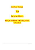 Solutions Manual Corporate Finance 13th Edition By Ross&comma; Westerfield&comma; Jaffe&comma; and Jordan -All Chapters &lpar;1-31&rpar; Latest Version 2026 A&plus;