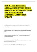 OCR A Level Economics  ACTUAL EXAM STUDY GUIDE&period;  GRADED A&plus;&period; WITH QUESTIONS  AND 100&percnt; VERIFIED  ANSWERS&period; LATEST 2026  UPDATE 