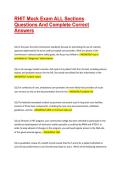 RHIT Mock Exam ALL Sections Questions And Complete Correct Answers