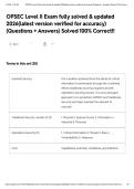 OPSEC Level II Exam fully solved & updated 2026&lpar;latest version verified for accuracy&rpar; &lpar;Questions &plus; Answers&rpar; Solved 100&percnt; Correct&excl;&excl;