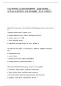 TICO TRAVEL COUNSELLOR EXAM &vert; 2026 UPDATE &vert; ACTUAL QUESTIONS AND ANSWERS &vert; 100&percnt; CORRECT