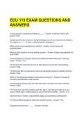 EDU 119 EXAM QUESTIONS AND ANSWERS 