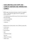 CMAS 258N FINAL EXAM SCRIPT 2026 COMPLETE QUESTIONS AND ANSWERS 100&percnt; CORRECT